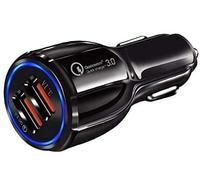 TOP CHARGEUR * Adattatore Caricabatteria da Auto 30W Quick Charge 3.0 Qualcomm 2 Porte USB per Samsung Galaxy S10 S9 S8 Plus S7 Edge Note 8 LG G5 G6 Nexus 5X 6P HTC 10 Huawei P9 P8 Xiaomi