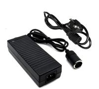 TOP CHARGEUR * Convertitore Trasformatore Caricatore Caricabatteria AC 220V a DC 12V 10A 120W Accendisigari per Raffreddatore Cooler Mini Compressore d'aria Aspirapolvere a Mano Mini Frigorifero