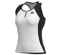 Top ciclismo donna Color Block bianco
