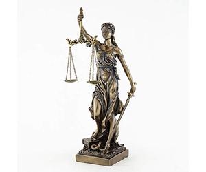 Top Collection Giustizia bendata Scultura in bronzo, 31 cm