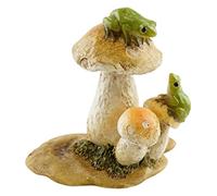 Top Collection Miniatura Giardino fatato e terrario Mini Rane su Funghi Statua