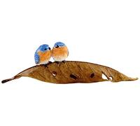 Top Collection Miniature Fairy Garden And Terrarium Statue, Bluebirds on Leaf