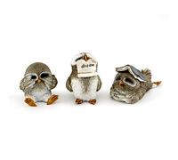 Top Collection Miniature Fairy Garden & Terrarium Cute Little Owls Statue (Set of 3), Small