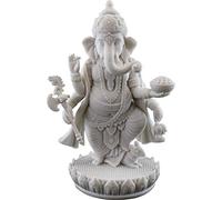 Top Collection Statua di Ganesh in piedi con finitura in marmo bianco - Scultura indù del Signore del Successo, altezza 19 cm