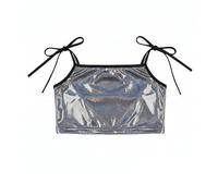 Top Color Neon Carnival - E Shine Performance Wear Gilet Corto Glitterato per Saggi di Danza E Feste (Black 14-15 Years)