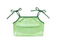 Top Color Neon Carnival - E Shine Performance Wear Gilet Corto Glitterato per Saggi di Danza E Feste (Green 5-6 Years)