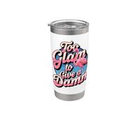 Top con fenicottero rosa troppo glam per dare un'atmosfera dannatamente impertinente Bicchiere termico in acciaio inox doppia parete
