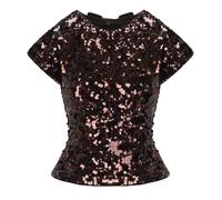 TOP CON FIOCCHI MARRONE GANNI XS