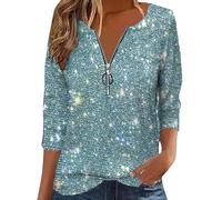 Top con paillettes da donna alla moda con cerniera a un quarto scintillante top da sera luccicante per festival camicie per feste di matrimonio top scintillanti per feste di martedì grasso