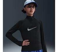 Nike - Girl's Pro Dri-Fit Half-Zip L/S Top - Maglia da corsa XS nero