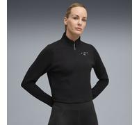 Top con zip corta PUMA x HYROX CLOUDSPUN da donna, Accessori, Nero, S S