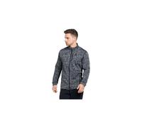 Top con zip odlo berra nero grigio