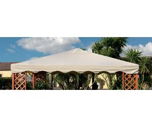 TOP COPERTURA TETTO TELO GAZEBO MAXIMA 3X4 ECRÙ RETTANGOLARE 400GR/MQ POLIESTERE