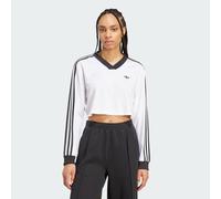 Top corto a maniche lunghe Adicolor Football Jacquard White / Black XS