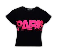 Top Corto Alla Moda Per Ragazze 'I LOVE PARIS' Stampa Età 7-13 Anni