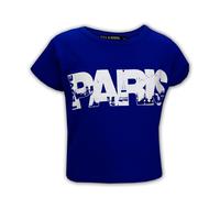 Top Corto Alla Moda Per Ragazze 'I LOVE PARIS' Stampa Età 7-13 Anni