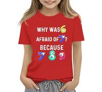 Top corto per ragazze e bambine, maglietta con numero 2025, per la scuola, la matematica, la festa della matematica, per gli amanti della matematica, abbigliamento interno per ragazze, colore rosso, 6