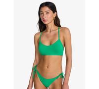 Billabong sol Searcher Lace Up Trilet Parte Superiore del Bikini, Verde Estivo, M Donna