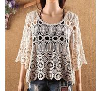 Top Crop A Tre Quarti In Macramé Hollow Per Donne Bolero Shrug Sciarpa Coperta