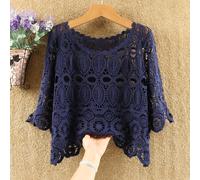 Top Crop A Tre Quarti In Macramé Hollow Per Donne Bolero Shrug Sciarpa Coperta