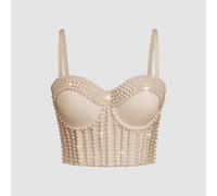 Top Crop In Pizzo Per Donne, Bustier, Bralette, Corsetto, Clubwear, Canotta