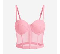 Top Crop Sexy In Rete Trasparente Per Donne Bustier Bra Bralette Corsetto