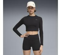 Top cropped a maniche lunghe PUMA SHAPE da donna, Abbigliamento, Nero, XS XS