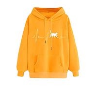Top da donna a maniche lunghe poesia nella logistica Guinzaglio camicette pentole camicia donna nero, giallo., M