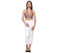 Top da donna Boho reversibile in seta con reggicalze e cralet in seta hippie