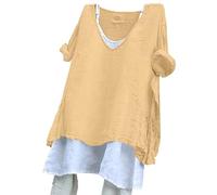 Top da donna chic ed elegante scollo a V camicette e camicette da donna di grandi dimensioni camicia casual camicetta a maniche corte top casual top larghi abiti tinta unita loungewear giapponese top