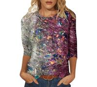Top da donna con paillettes stampate casual, girocollo, maniche larghe, man | Felpa Nera Con Cappuccio Donna Termiche Team Sangallo Anima Cuore Nel Amiche Calde Abbinate Perfetta Leopardato