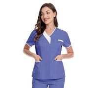 Top da donna con scollo a V, tuta sanitaria per infermieri del Regno Unito, uniformi massaggiatrici, top chirurgici a tema natalizio, assistenti e personale della clinica Cosplay di Halloween (viola