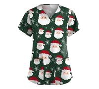 Top da donna con scollo a V, tuta sanitaria per infermieri del Regno Unito, uniformi massaggiatrici, top chirurgici a tema natalizio, assistenti e personale della clinica cosplay di Halloween (E3