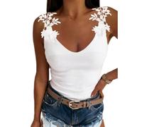Top da Donna con Spalle Scoperte T-Shirt con Scollo a V Estivo Camicette a Maniche Corte in Pizzo T-Shirt Eleganti Camicie Casual in Pizzo Camicia Camicetta Solida Allentata T-Shirt in Pizzo Solido