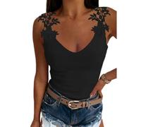 Top da Donna con Spalle Scoperte T-Shirt con Scollo a V Estivo Camicette a Maniche Corte in Pizzo T-Shirt Eleganti Camicie Casual in Pizzo Camicia Camicetta Solida Allentata T-Shirt in Pizzo Solido
