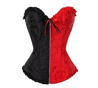 Top da donna, corsetto senza spalline in raso con lacci e balene da donna, di grandi dimensioni, lingerie da sposa, body gotico, body corsetto sotto il petto costume sexy di Halloween