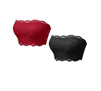 Top da donna in pizzo con retro sul petto avvolgente intimo riflettente Crop Top, Argento, S