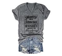 Top da donna Live Like Dont Make Go Country Tees Top da donna per l'estate, Grigio, S