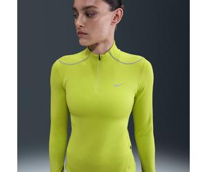 Top da running con zip a 1/4 e dettagli dal design rifrangente Therma-FIT ADV Nike Swift - Donna - Verde XS (IT 36-38)