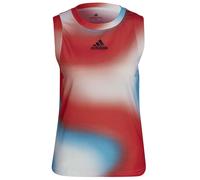 Top da tennis da donna Adidas Mel Match Tank W - white/vivid red/skyrus - Multicolore (XS)