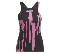 Top da tennis da donna Adidas New York Y-tank - black/semi pulse lilac - Multicolore, Nero (M)