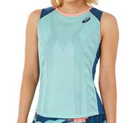 Top da tennis da donna Asics Match Actibreeze Tank W - oasis green/light indigo - Blu, Multicolore (S)