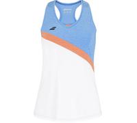 Top da tennis da donna Babolat Play Tank Top Woman - white/blithe blue hthr - Multicolore (L)