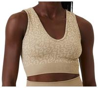 Top da tennis da donna Björn Borg Sthlm Seamless Light Crop Top - print - Multicolore, Beige (M/L)