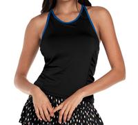 Top da tennis da donna Lucky in Love Neon Lights Ruche Crop Tank - black - Nero (S)