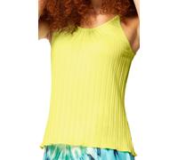 Top da tennis da donna Lucky in Love Peace Out Pleated Strappy Tank Women - lemon frost - Giallo (L)