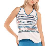 Top da tennis da donna Lucky in Love Playing In Paradise Aegean Dreams Tank - white - Bianco (L)
