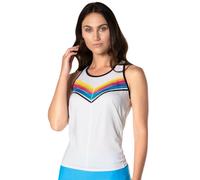 Top da tennis da donna Lucky in Love Tropical Sublime Off Tropic Tie Back Tank - white - Bianco (S)