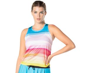 Top da tennis da donna Lucky in Love Tropical Sublime Tropical Bliss Tank - parrot - Multicolore (S)