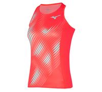 Top da tennis da donna Mizuno Printed Tank - fierry coral - Arancione, Rosso (S)